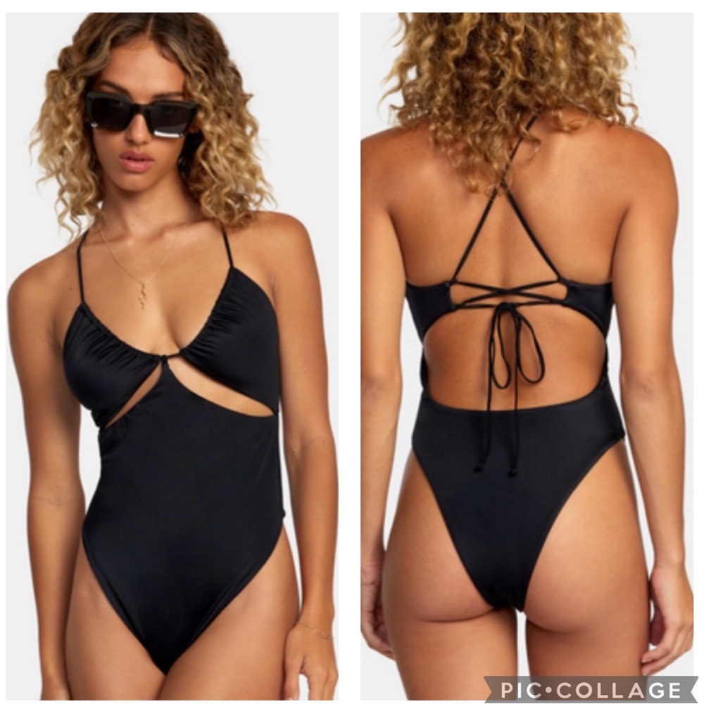 RVCA SOLID ONE-PIECE SWIMSUIT M